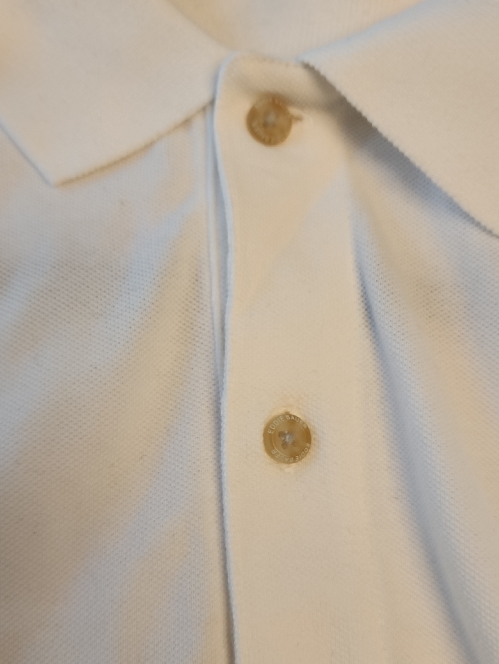 NWT Eddie Bauer Classic Men’s White Polo Shirt - Lightweight Short Sleeve - Picture 6 of 16